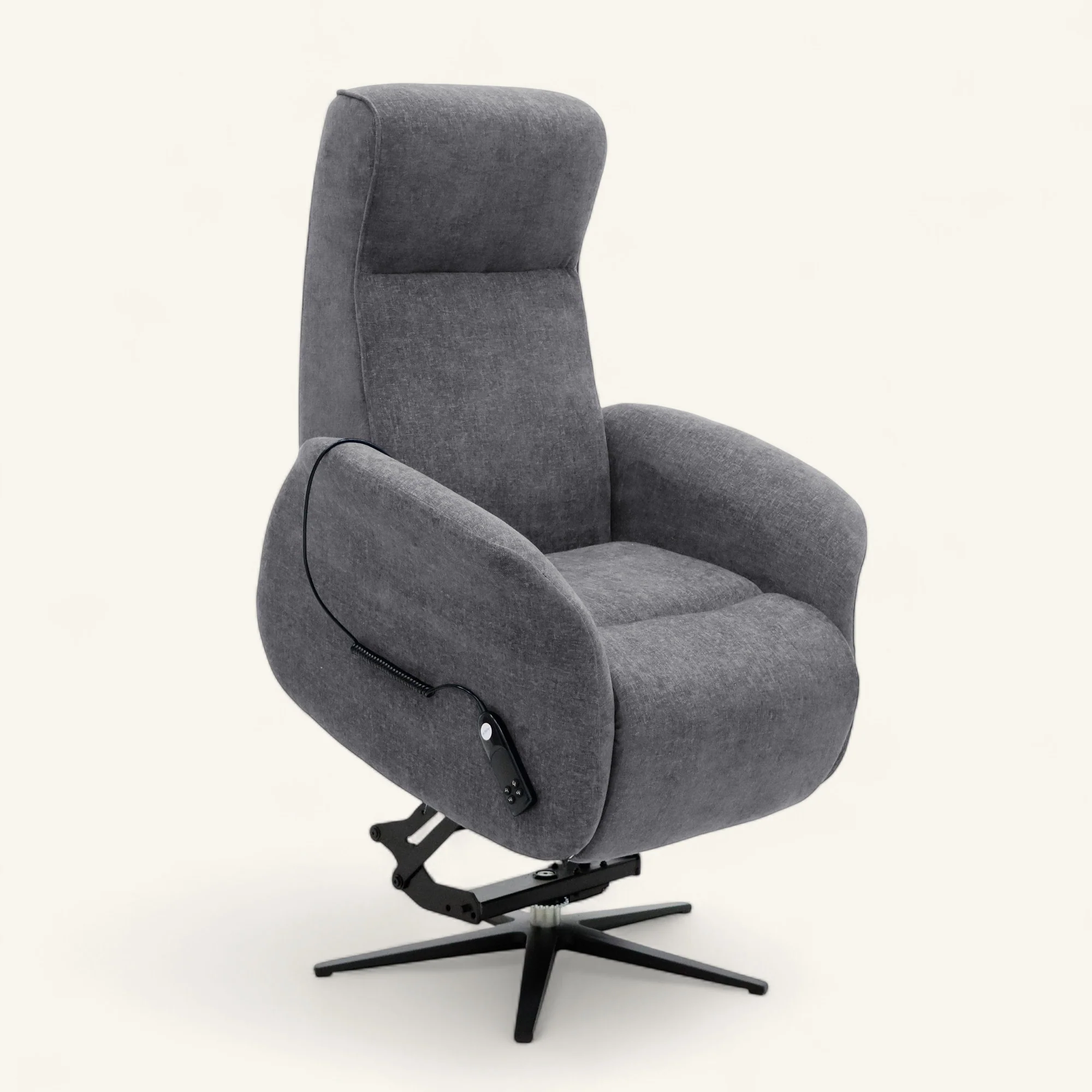 The Astral Essential - 360 Swivel Dual Motor Riser Recliner - Light Grey - Image 6