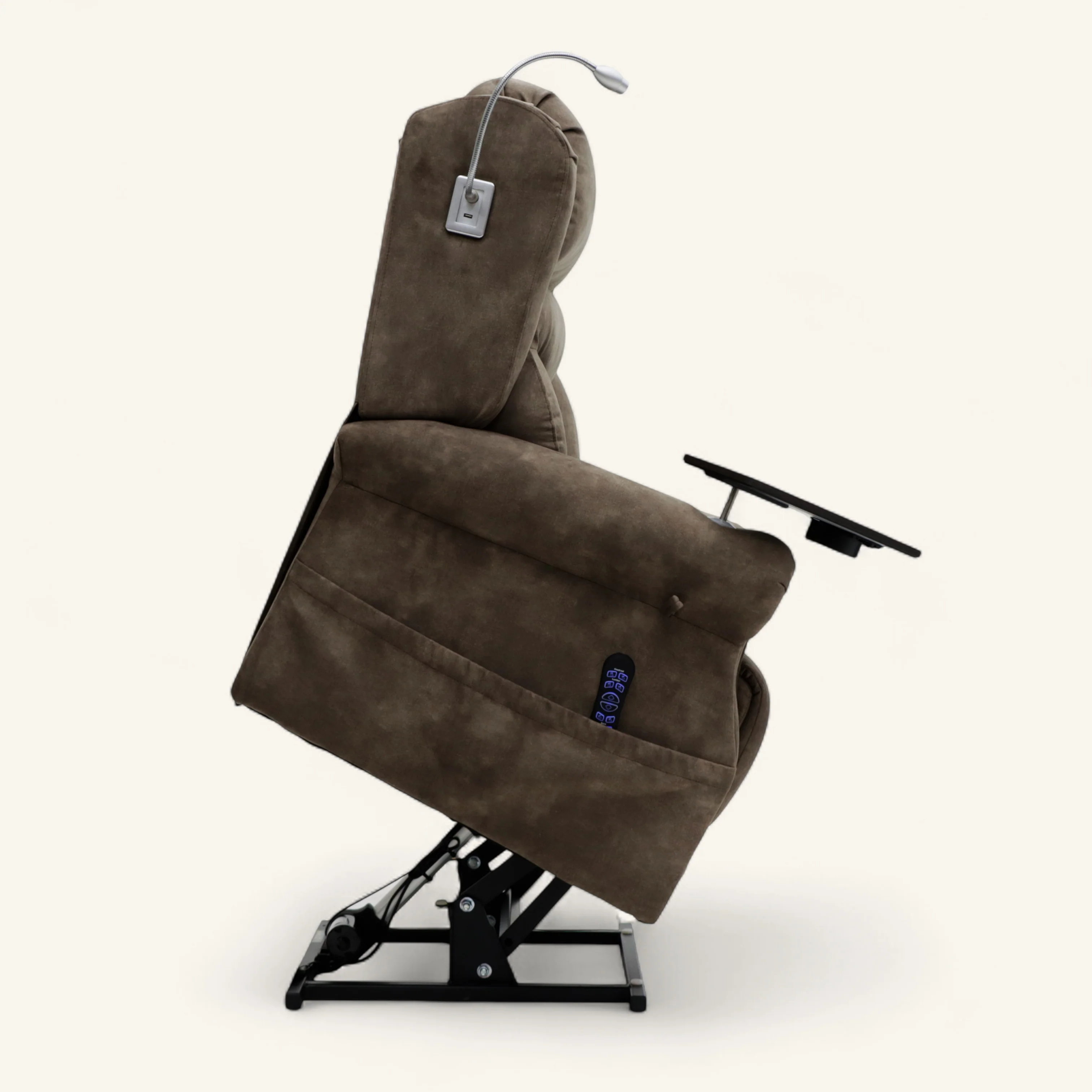 The Highgrove - Luxury 4-Motor Riser Recliner - Palladium Brown - Image 9