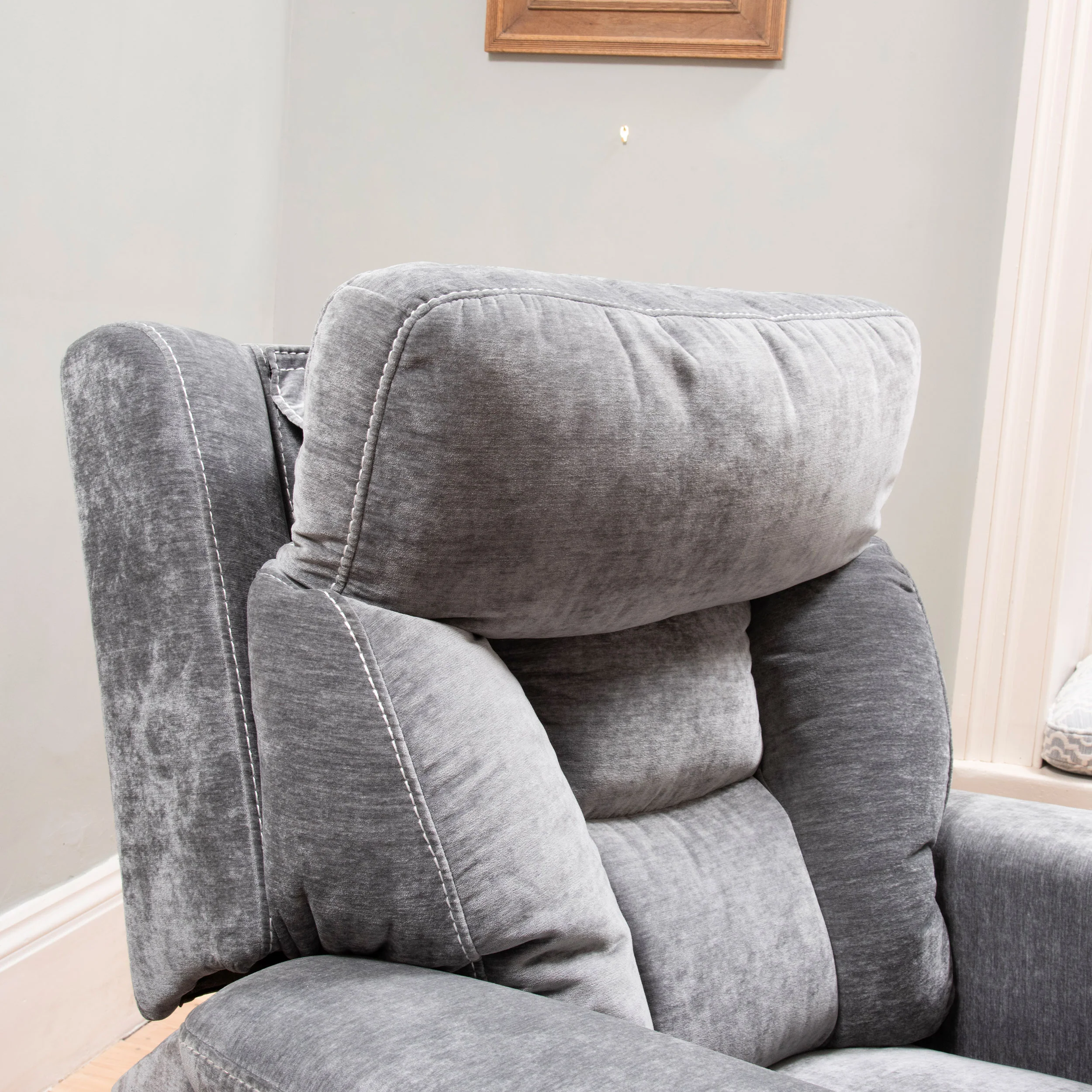 The Ultra Comfort - 5 Motor Riser Recliner & Sleeping Chair - Grey - Image 10