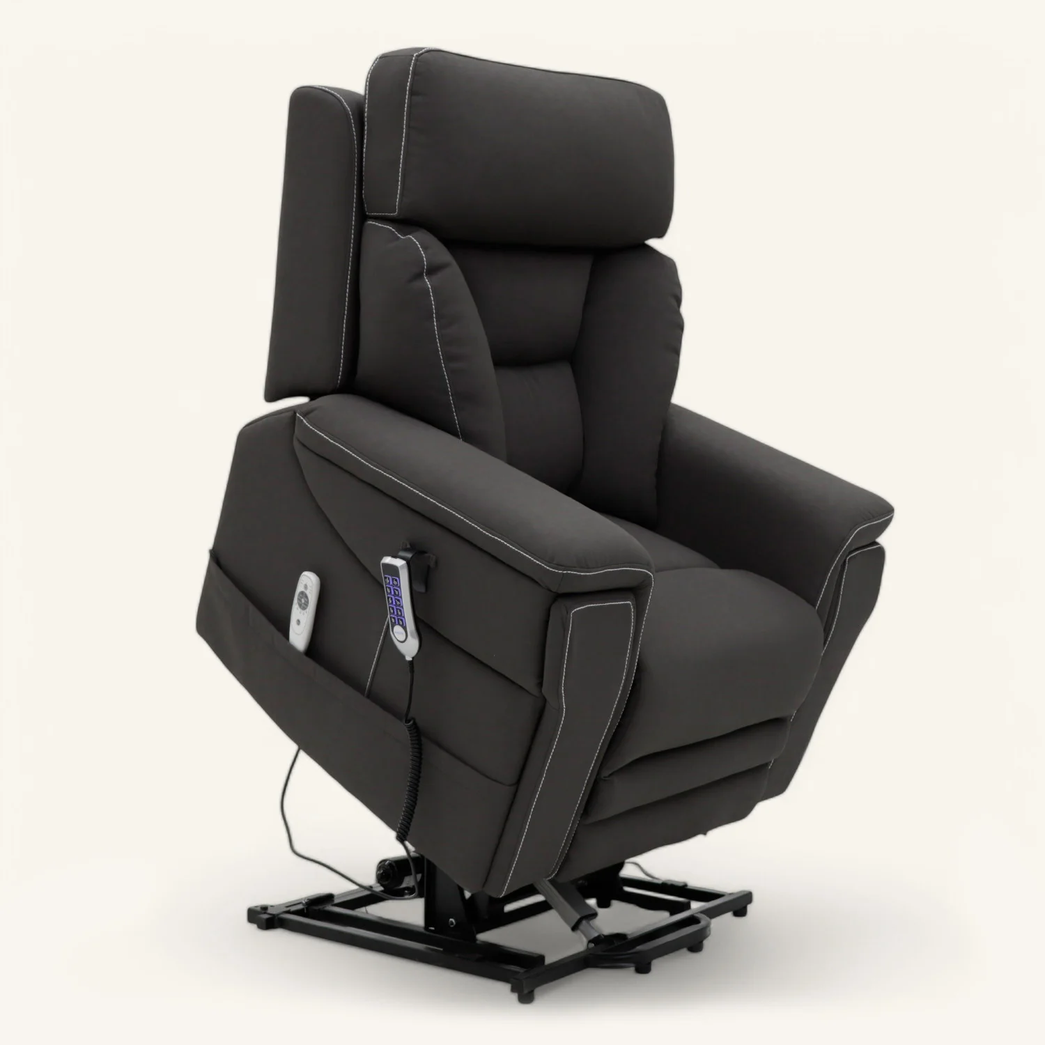 The Ultra Comfort - 5 Motor Riser Recliner & Sleeping Chair - Anthracite - Image 3