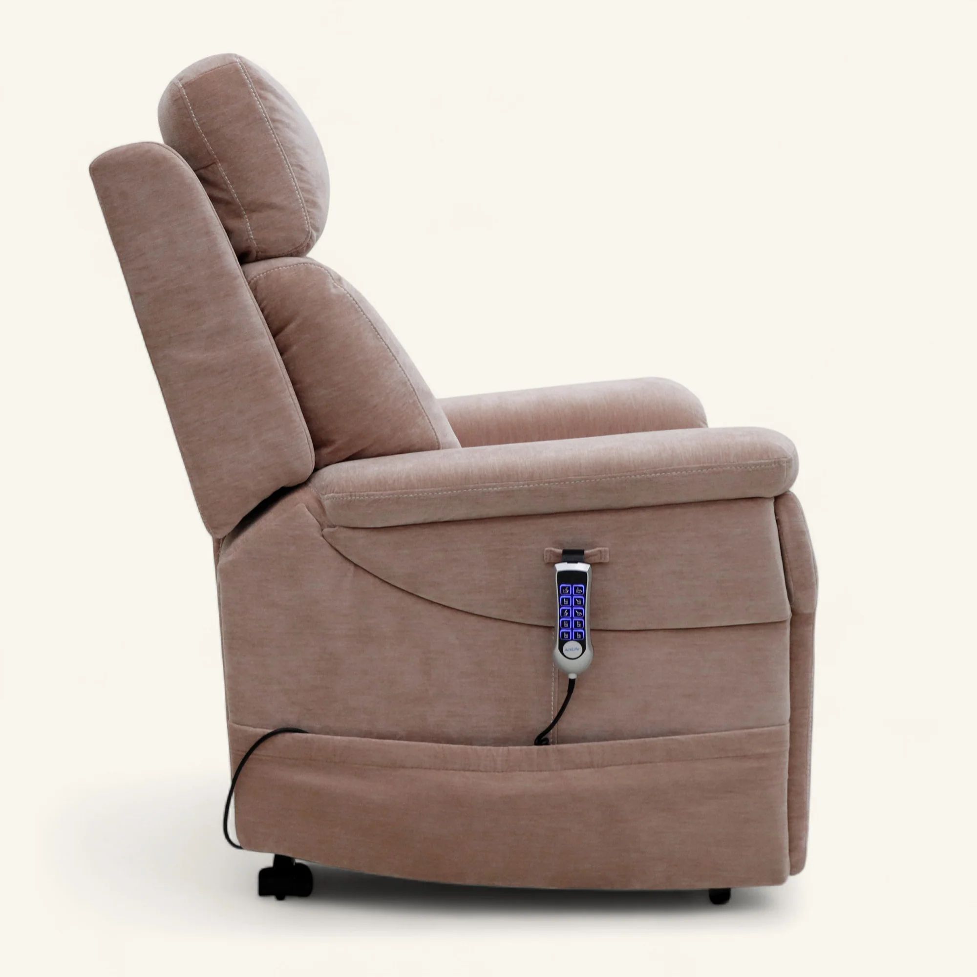 The Ultra Comfort - 5 Motor Riser Recliner & Sleeping Chair - Pink - Image 5