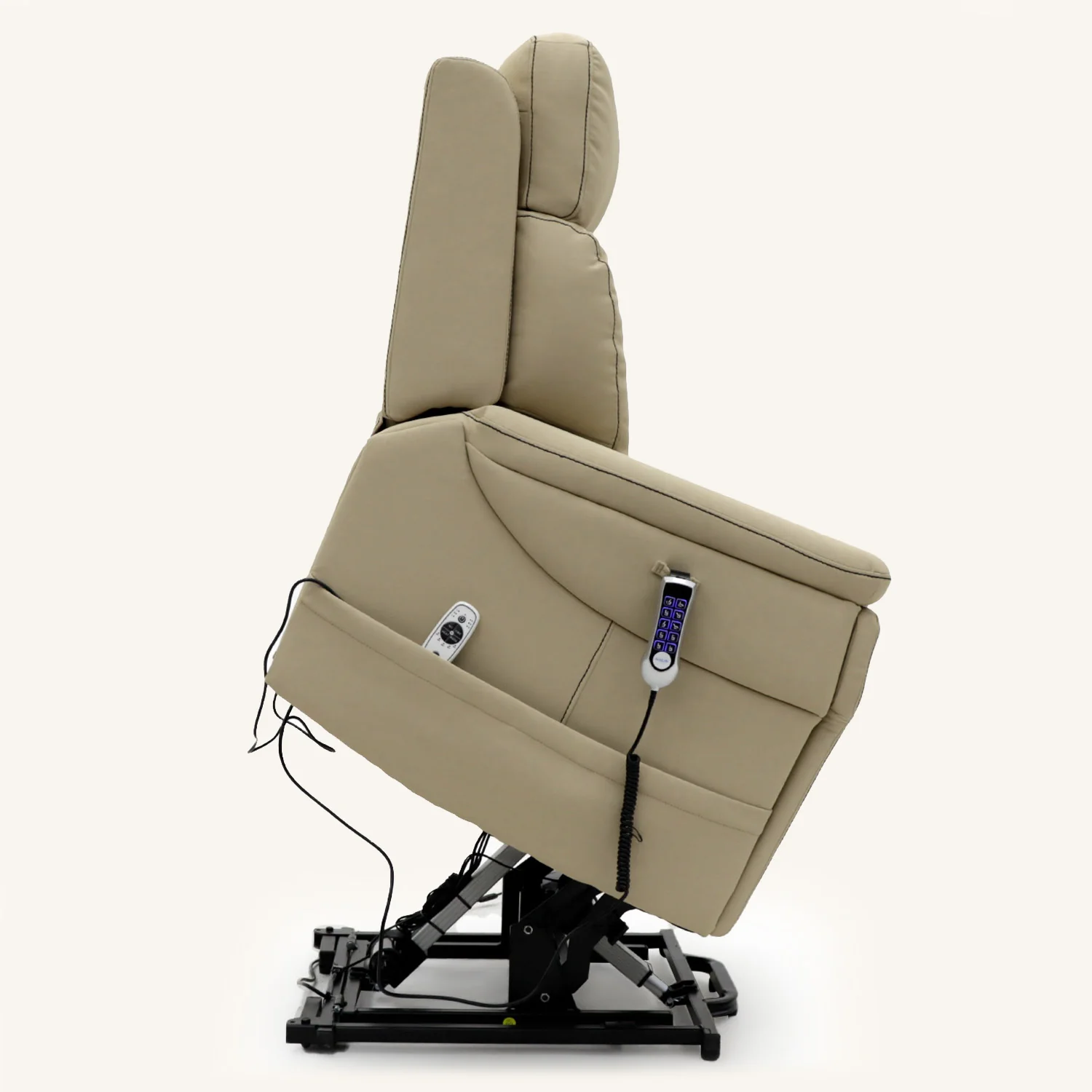 The Ultra Comfort - 5 Motor Riser Recliner & Sleeping Chair - Sand - Image 12