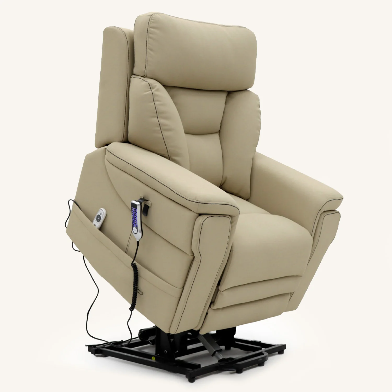 The Ultra Comfort - 5 Motor Riser Recliner & Sleeping Chair - Sand - Image 3