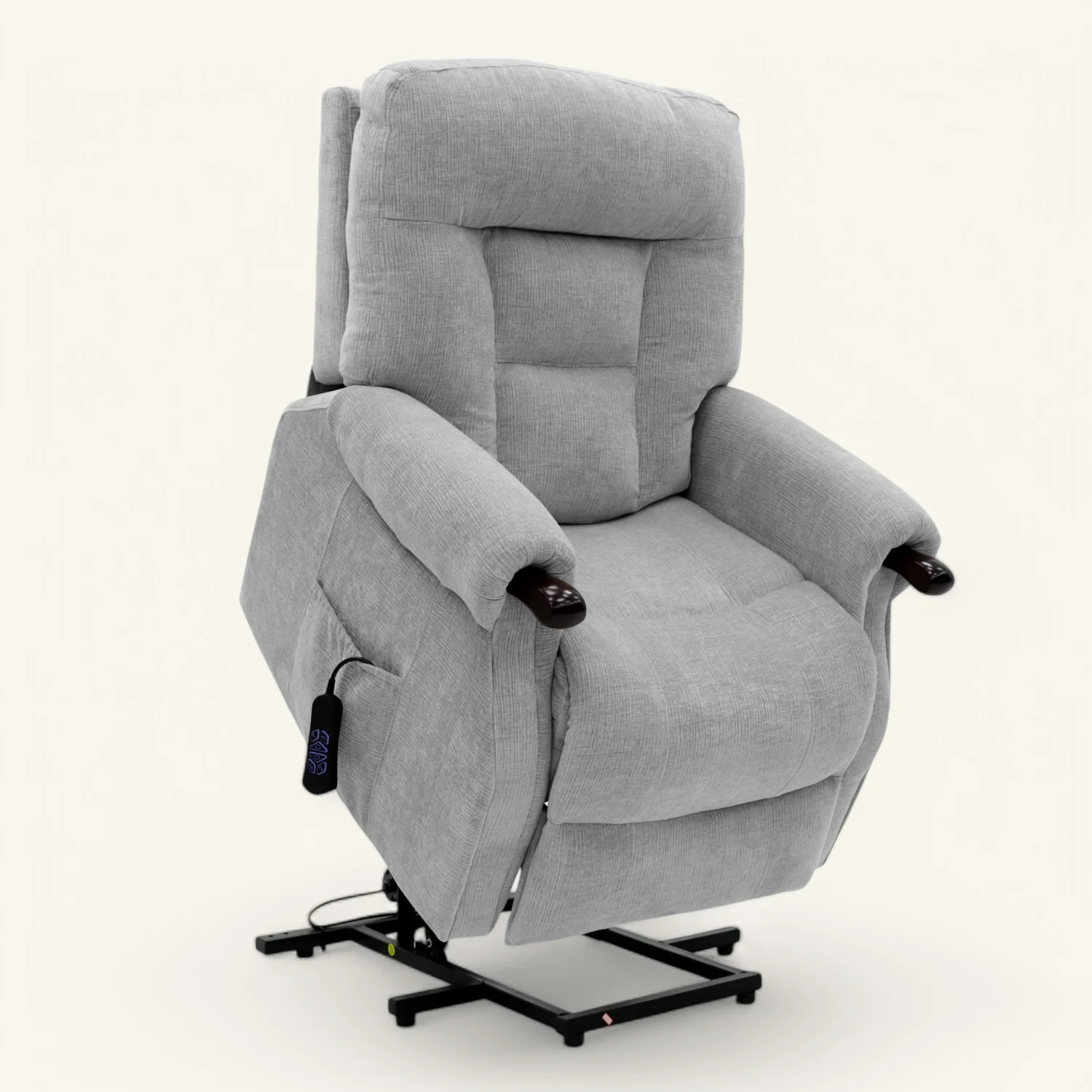 The Wye - Dual Motor Knuckle Arm Riser Recliner Chair - Grey - Image 3