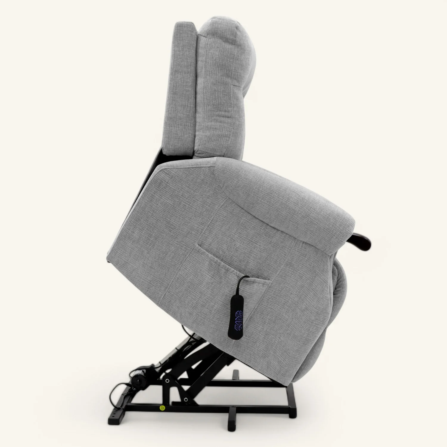 The Wye - Dual Motor Knuckle Arm Riser Recliner Chair - Grey - Image 4