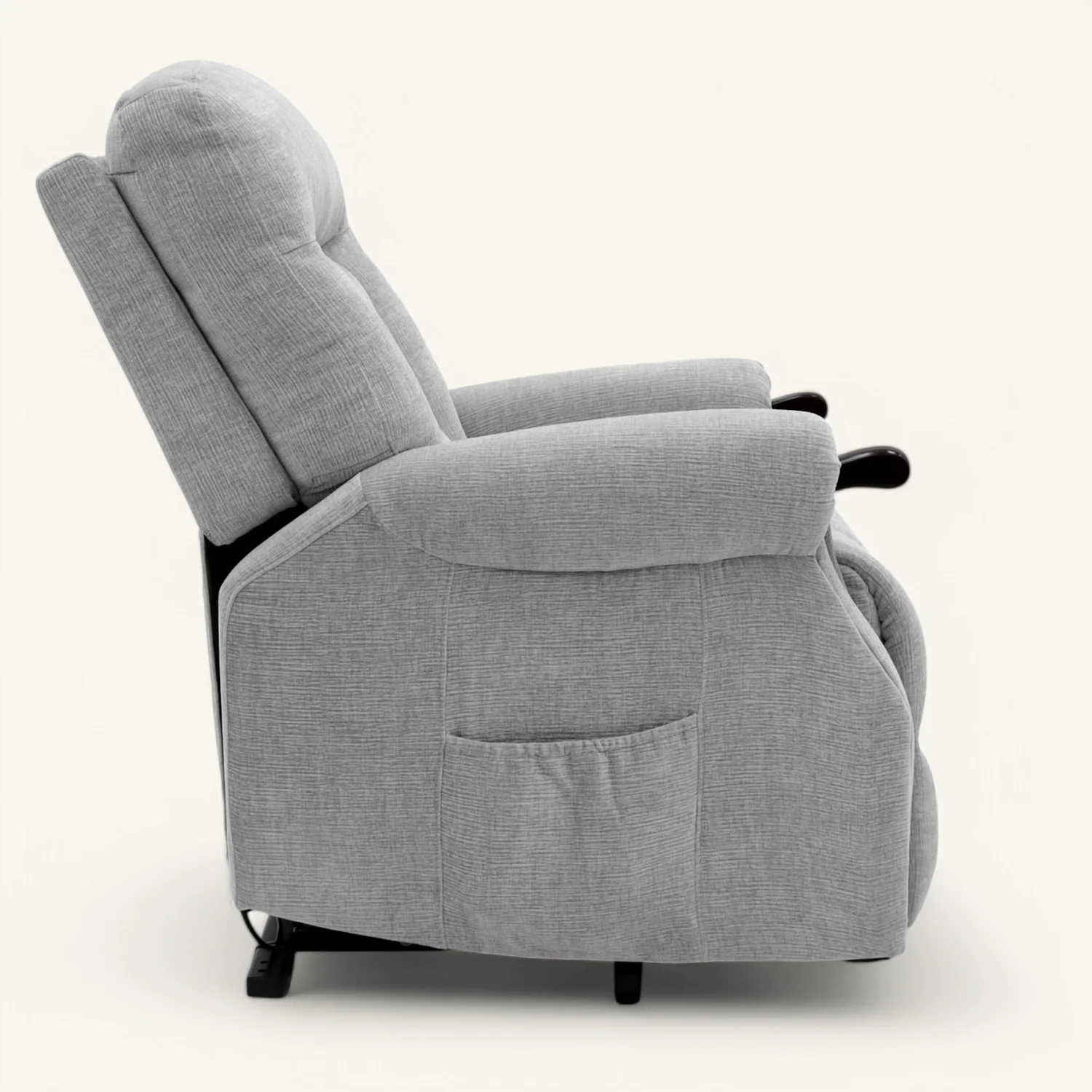 The Wye - Dual Motor Knuckle Arm Riser Recliner Chair - Grey - Image 6