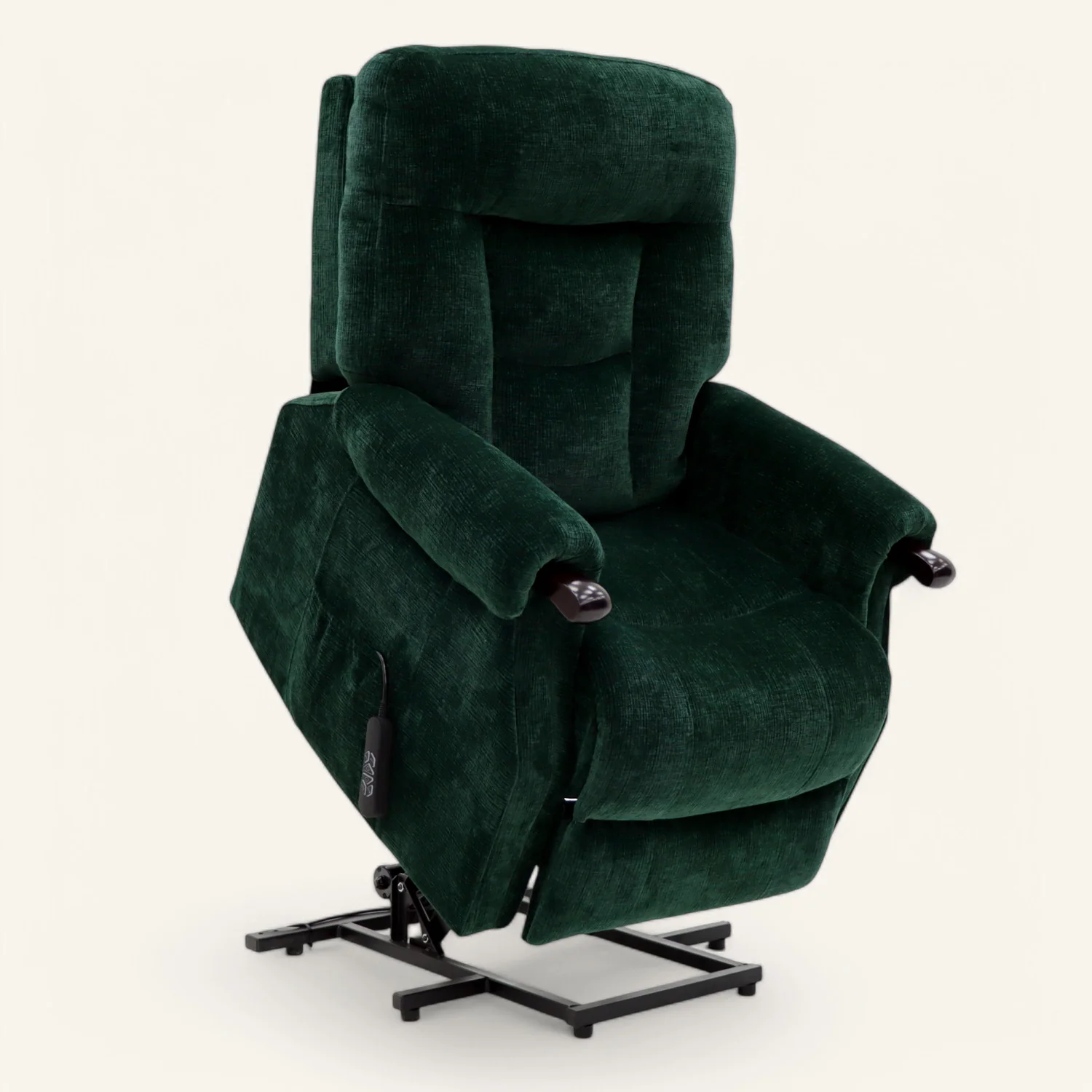 The Wye - Dual Motor Knuckle Arm Riser Recliner Chair - Hunters Green - Image 3