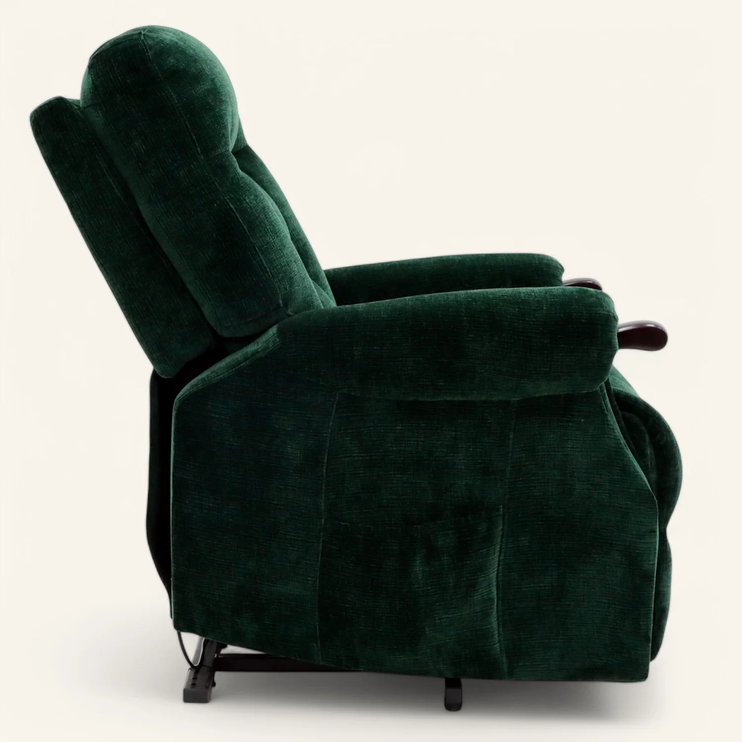 The Wye - Dual Motor Knuckle Arm Riser Recliner Chair - Hunters Green - Image 6