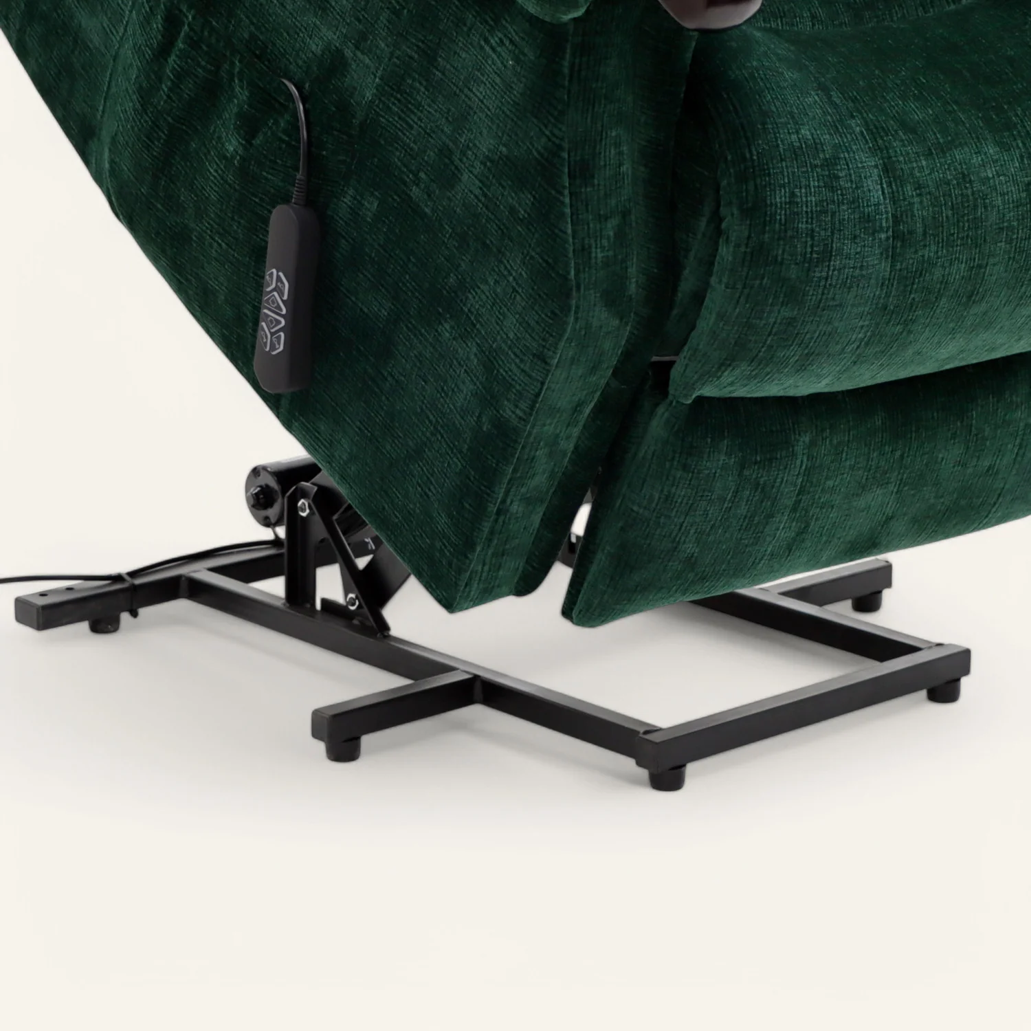 The Wye - Dual Motor Knuckle Arm Riser Recliner Chair - Hunters Green - Image 7